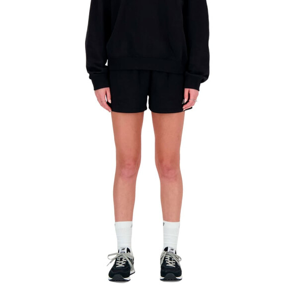 Short New Balance French Terry de Mujer - WS41500BK Negro