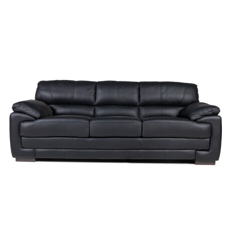 Sofá Oxford - Cuero Básico - 3 cuerpos Negro - (Preventa)