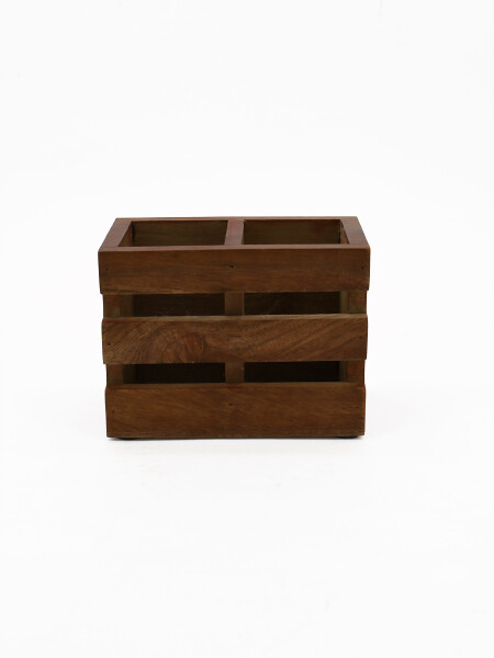 CUBIERTERO DE MADERA MARRON