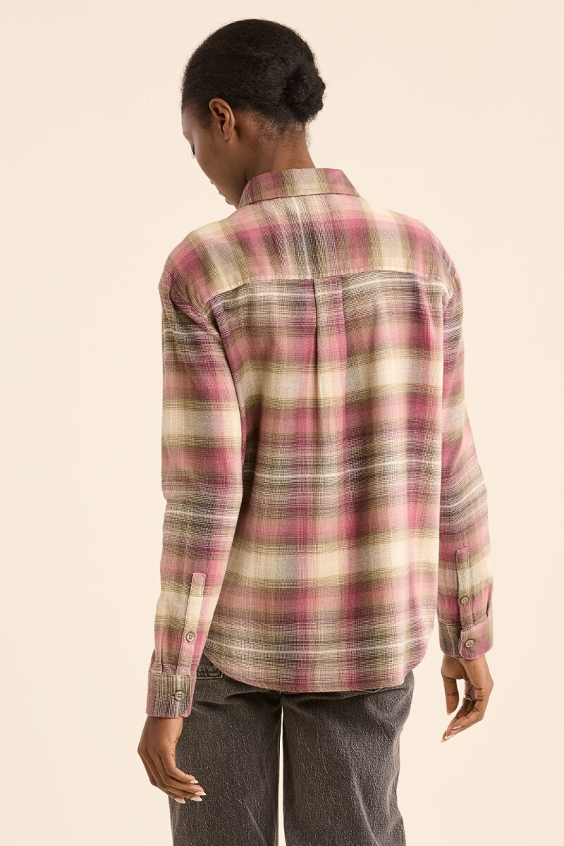 BOYFRIEND FLANNEL SHIRT Rosa