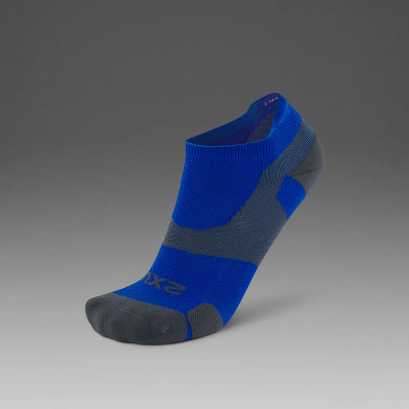 Medias Running Vectr Light Cushion No Show Compression Unisex Vibrant Blue/grey