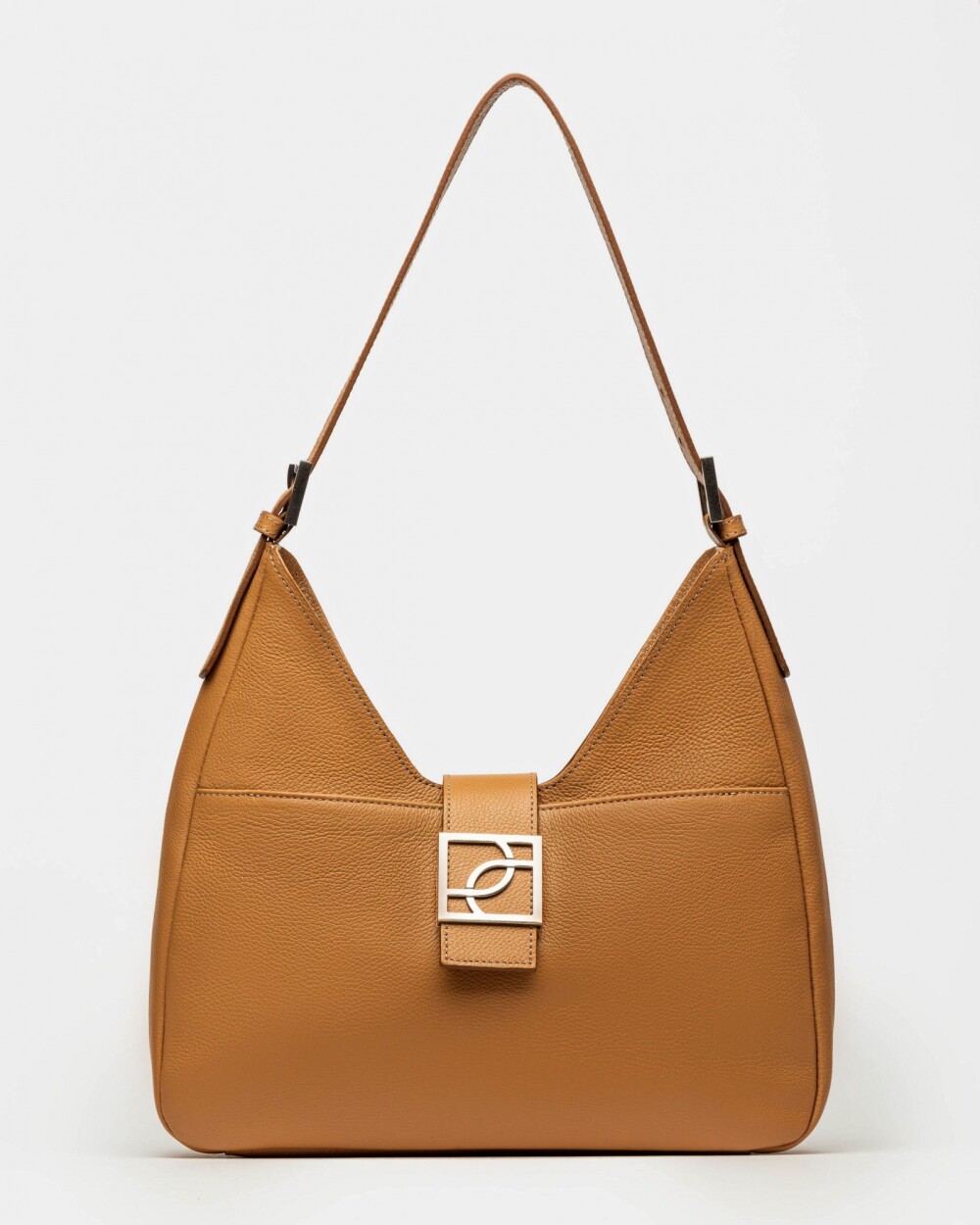 Bolso Signature en cuero graneado Cuoio