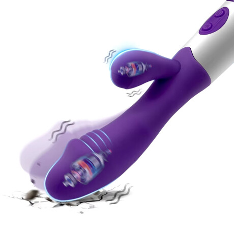 Vibrador Con Doble Estímulo Desing Recargable USB Violeta