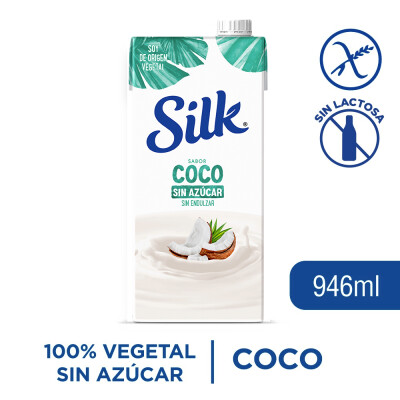 Leche Vegetal Silk Coco sin azúcar 946 ml Bebida Silk Coco Sin Azucar