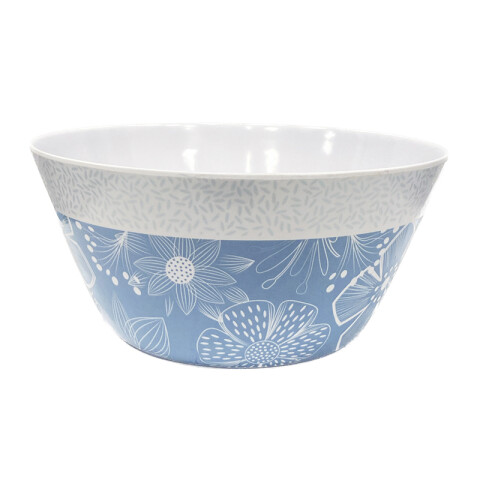Bowl Melamina 25,4 cm - Varios Diseños Flores Azules