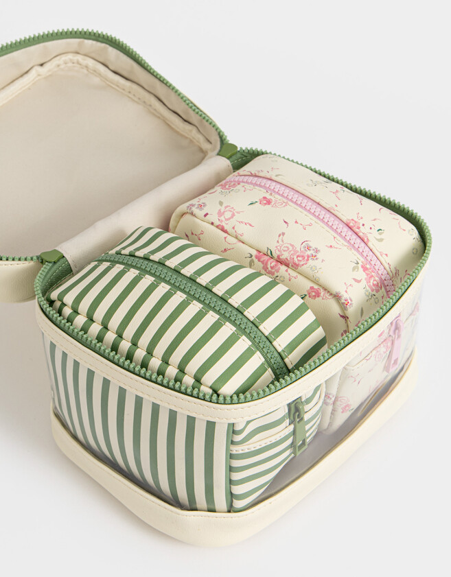 Porta Cosméticos Set De Portacosméticos Crudo - Blanco Crudo