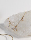 Collares Cortos Strass Collar Corto Multicharms Con Cubic - Dorado