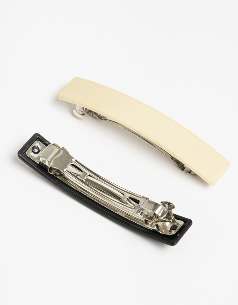 Hebillas Francesas Acrilico Set De Hebillas Francesas Matte - Combinacion Bicolor