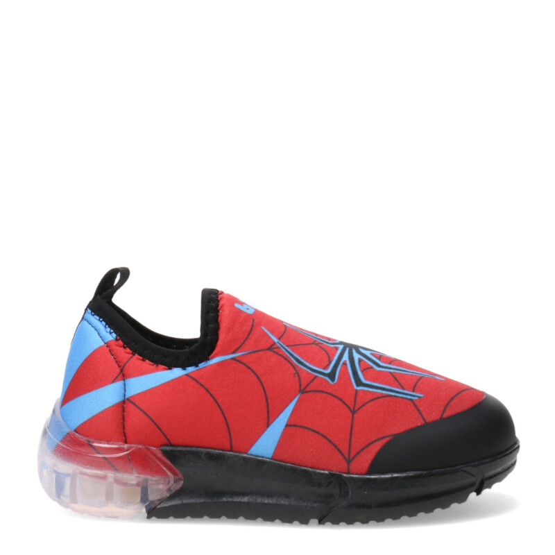 Championes Infantiles Bibi Space Wave 3.0 SPIDERMAN Luces Negro - Rojo