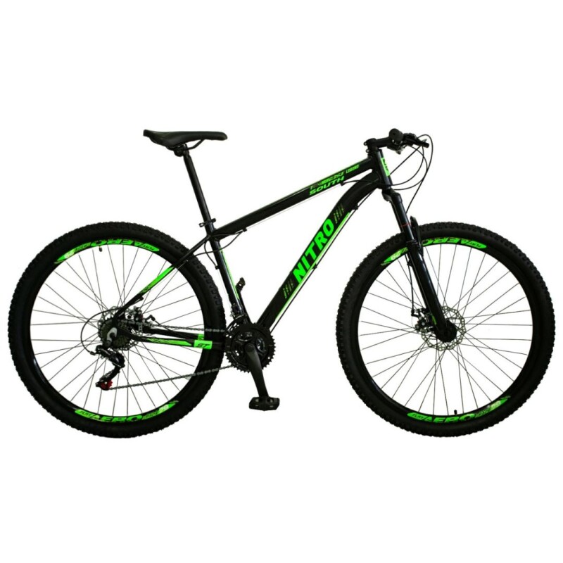 Bicicleta Nitro MTB R29 Aluminio Negro/Verde Bicicleta Nitro MTB R29 Aluminio Negro/Verde