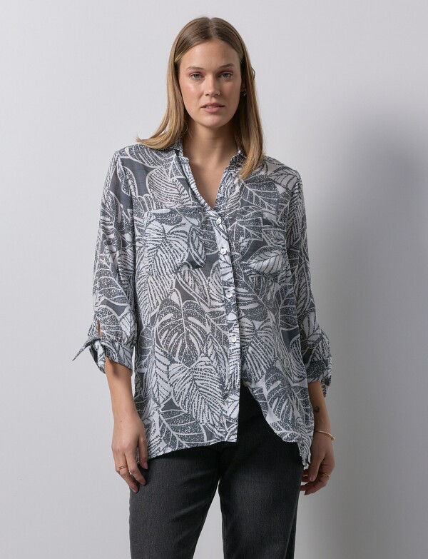Camisa Print NEGRO/GRIS