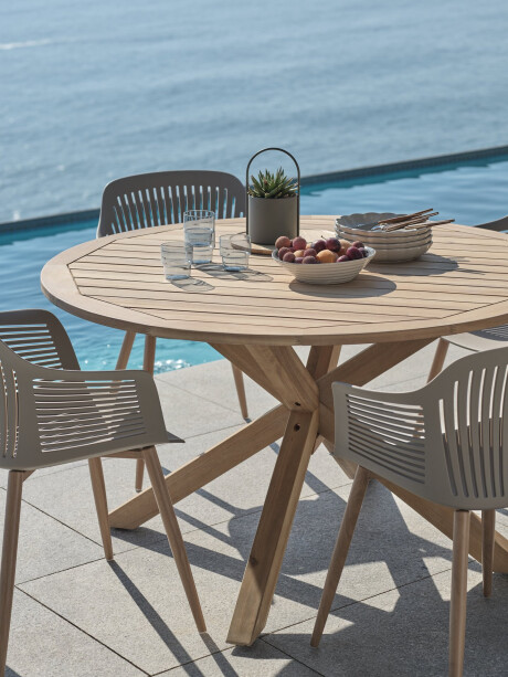Mesa de jardín HESTRA Ø126 madera dura Mesa de jardín HESTRA Ø126 madera dura