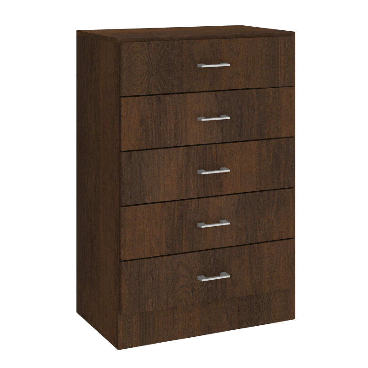 Comoda Cajonera para Dormitorio o Living de 5 Cajones - FE - Marrón 