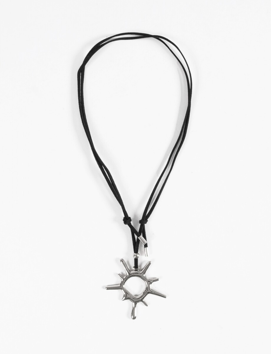 Collar cordón dije sol gotic - plateado 