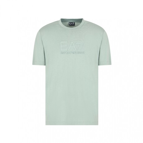 ARMANI VISIBILITY COTTON CREW-NECK Aqua