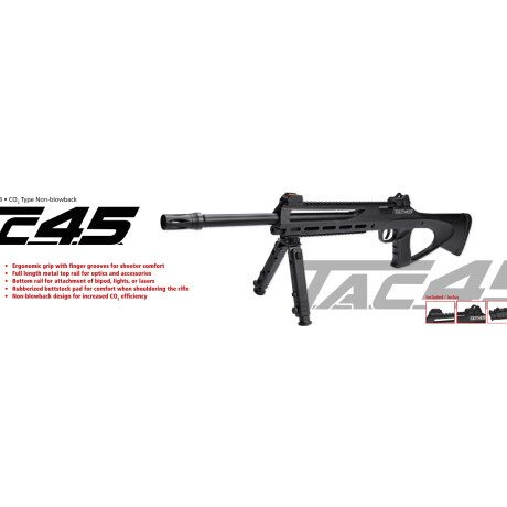 Rifle Carabina Tac A Co2 Calibre 4,5mm - ASG Rifle Carabina Tac A Co2 Calibre 4,5mm - ASG