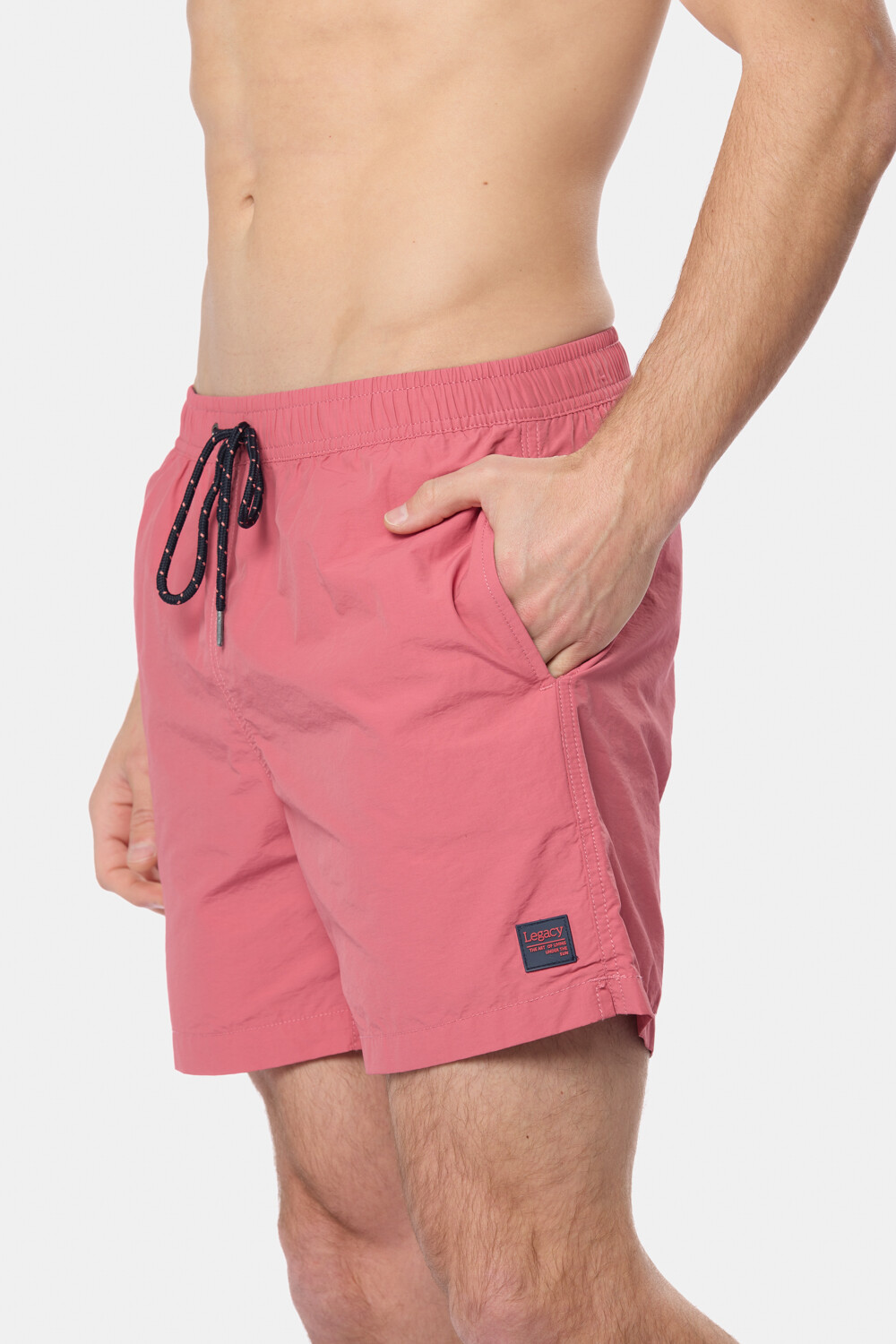 SHORT DE BAÑO LISO Rosa
