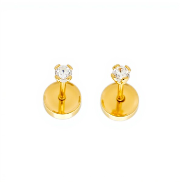 Abridores Solitario-Oro 18k-Piedra Zirconia-AB9522 conpiedra