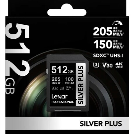 Memoria Sdxc Lexar Pro 512GB Silver Plus 001
