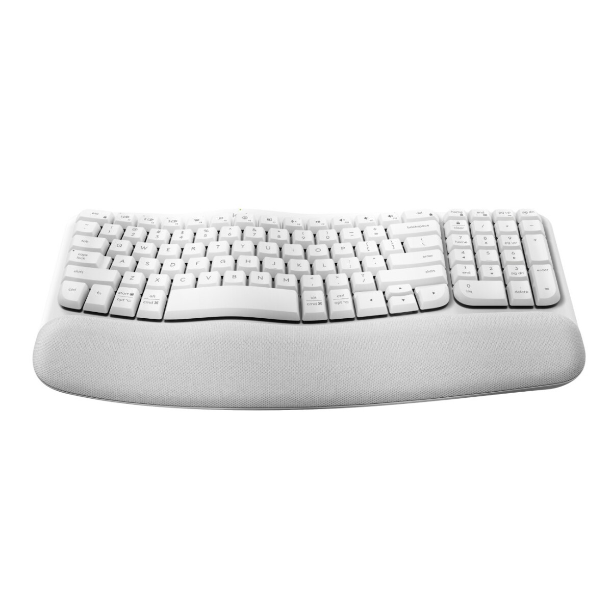 Teclado Inalámbrico Ergonómico en español Logitech Wave Keys Bluetooth Multi Device 920 White