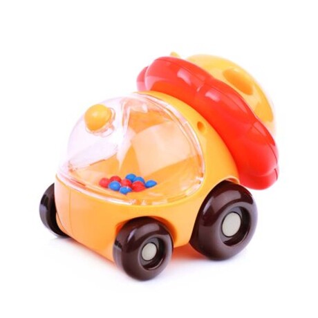 Autito Sonajero Animal Auto Rodante en Plástico Bebé Huanger Amarillo