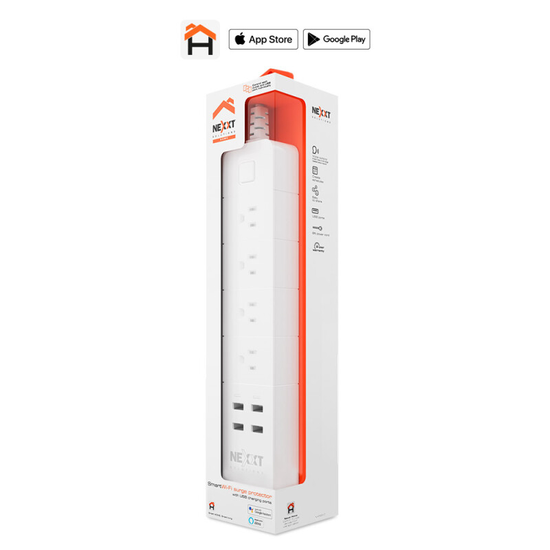 REGLETA PROTECTOR DE SOBRETENSIÓN SMART,4 TOMACORRIENTES, CONTROL POR VOZ 001