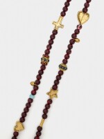 Collar Largo De Cuentas Con Colgantes multicolor