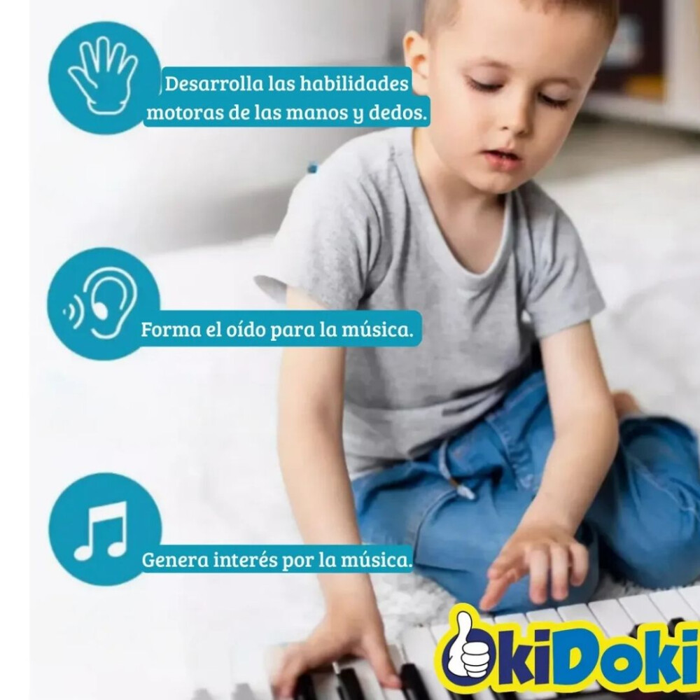 Piano Electrónico Infantil Con Micrófono 49 Teclas Piano Electrónico Infantil Con Micrófono 49 Teclas