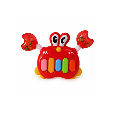 Piano cangrejo con sonidos para niños Rojo
