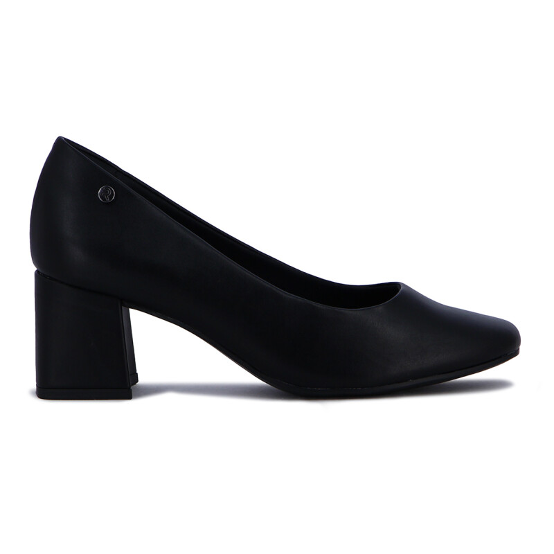Ramarim Zapato Taco Cuadrado Forrado Negro