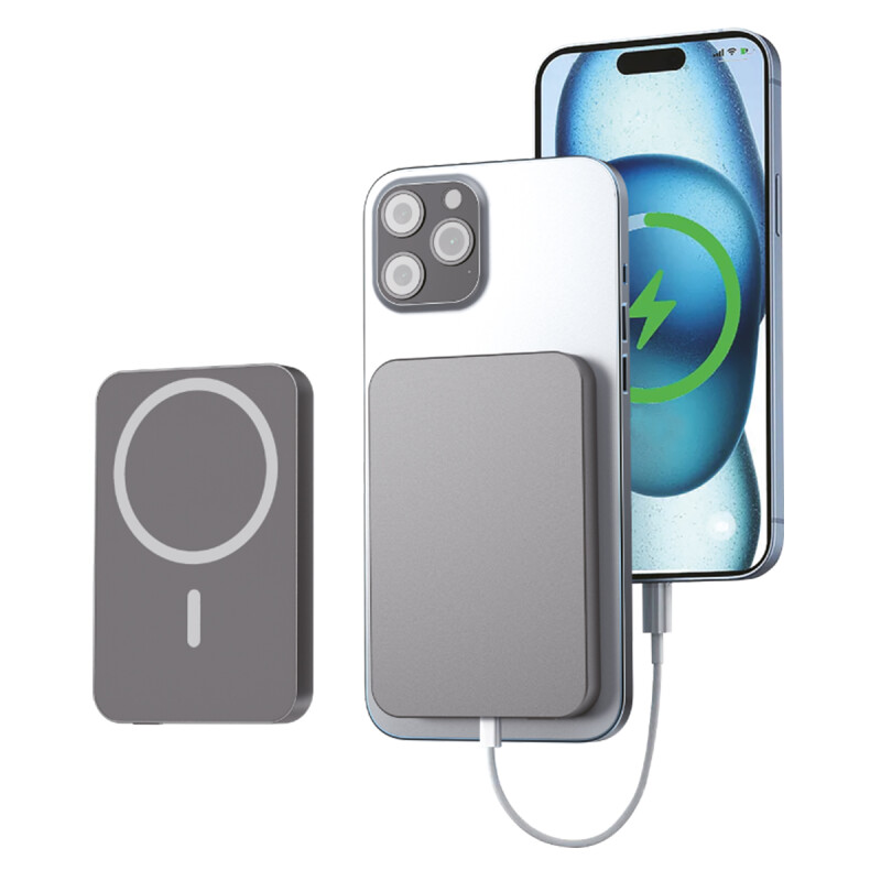 Cargador Portátil AIWA 5000mAh con Carga Inalámbrica 15W y USB-C PD 20W | AWPBF5W Cargador Portátil AIWA 5000mAh con Carga Inalámbrica 15W y USB-C PD 20W | AWPBF5W