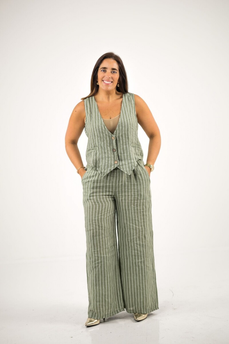 Conjunto 100% lino - Verde 