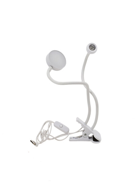 LAMPARA LED PORTATIL DOUBLE CON PINZA NEGRO