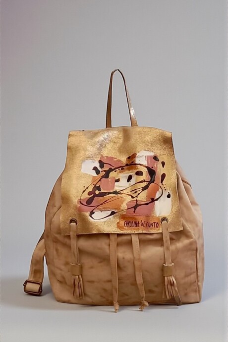 Mochila Brisa Natural Línea Ottenta Con Arte Mochila Brisa Natural Línea Ottenta Con Arte