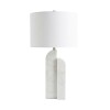 LAMPARA BLANCO C/BASE MARMOL BLANCO P/MESA Unica