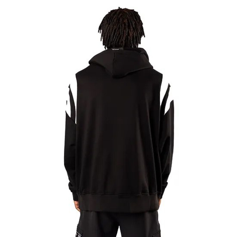 Canguro Unisex Tiffosi Sleeve Cut Negro - Blanco