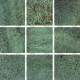 Ceramica Malla Verde Brillo Textura 10X10Cm Piso Piscina