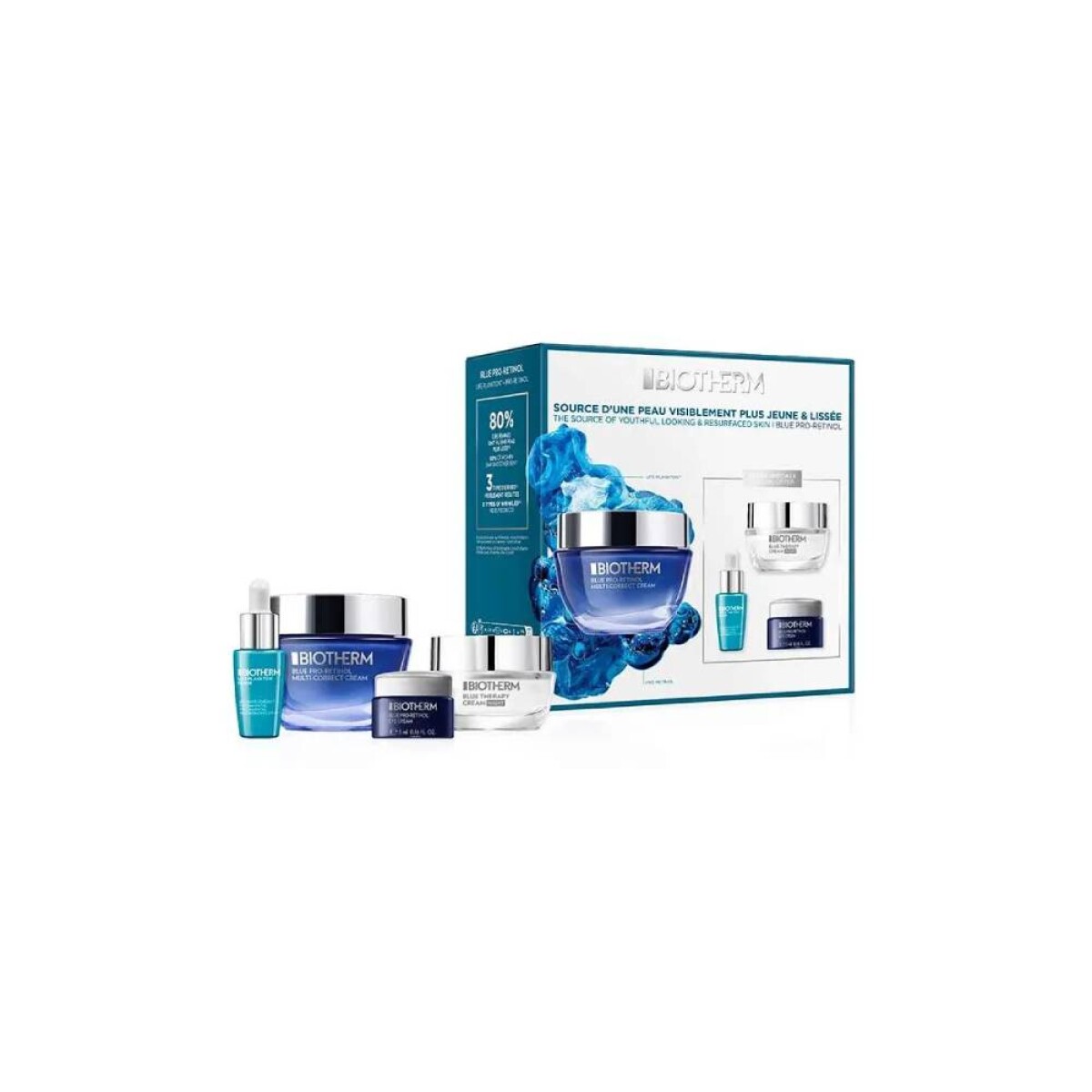 Cofre Biotherm Retinol Antiedad y Regeneracion Routine Set 24 - 4 unidades 