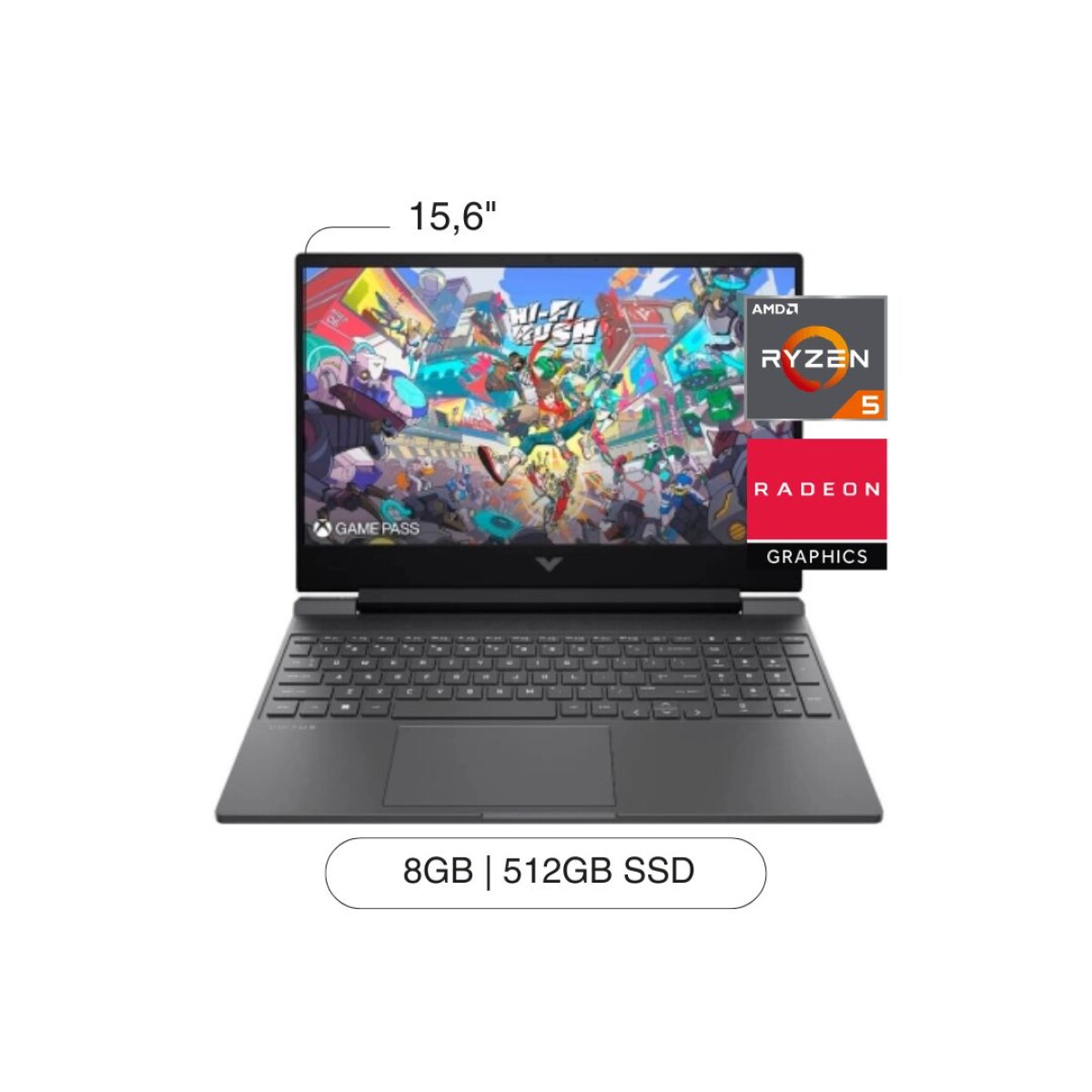 Notebook HP Victus 15-FB2063DX 15,6' FHD 512GB / 8GB R5 RX 6550M 
