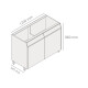 Bajo Mesada 80 cm 2 Puertas sin Tapa – Línea Simone Mendes GAMAS DE BEIGE