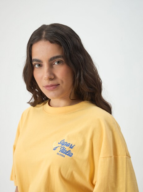 REMERA OVERSIZE BELLA VITA AMARILLO