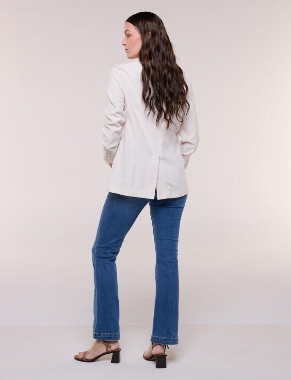 Blazer Clásico Botones BEIGE CLARO