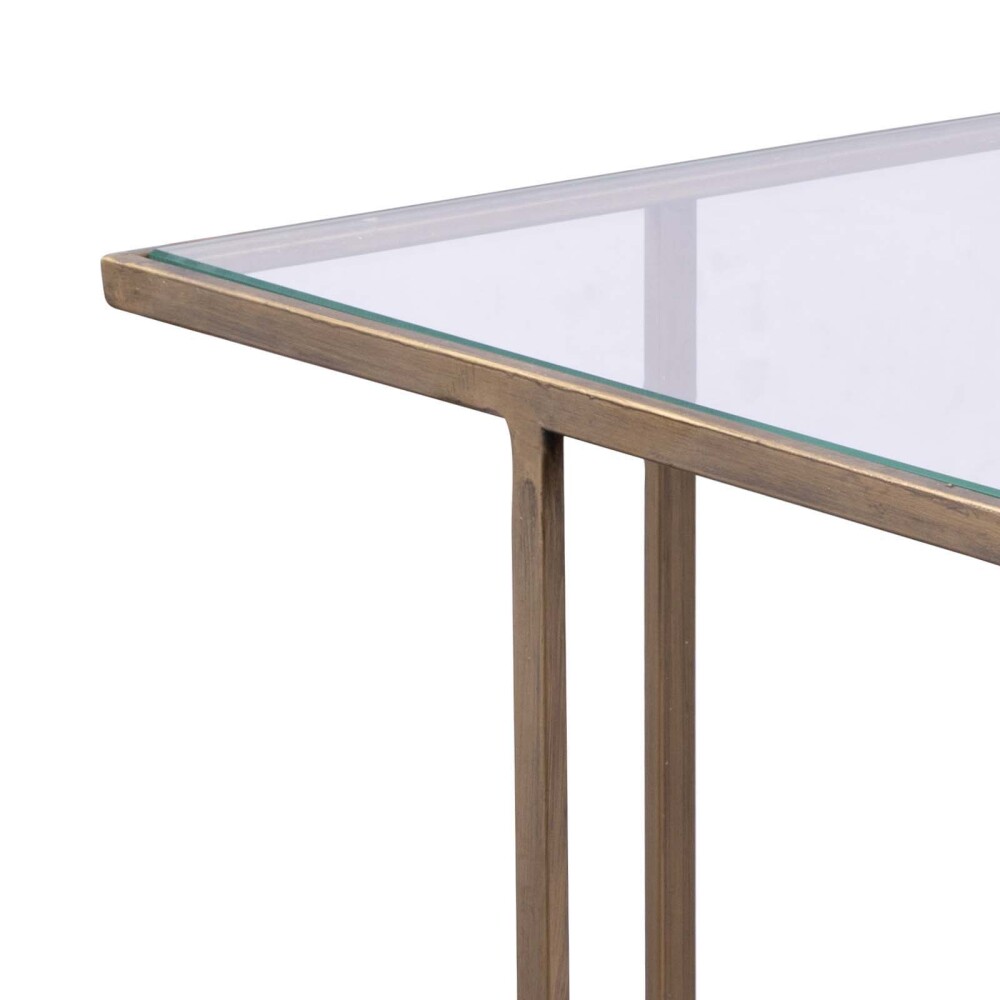 MESA AUXILIAR VIDRIO GRIS STRASBURG 779206 BRONCE