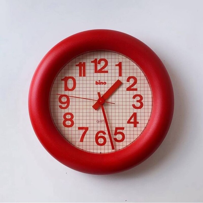 Reloj redondo pared Rojo