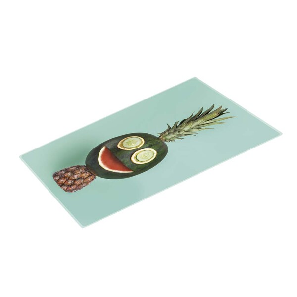 TABLA DE VIDRIO RECTANGULAR 25X35 CM - DULCE COCINA MULTICOLOR