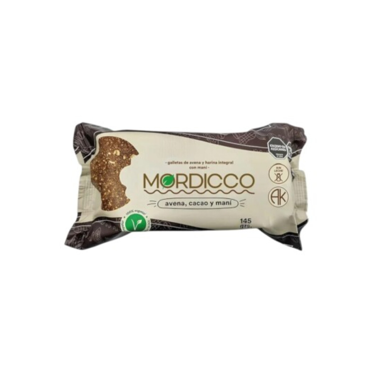 Galletas Mordicco Avena Cacao y Mení 145g 