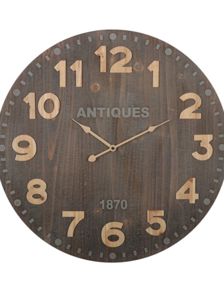 RELOJ DE PARED MDF D60X60X4.5CM MARRON ANTIQUES RELOJ DE PARED MDF D60X60X4.5CM MARRON ANTIQUES
