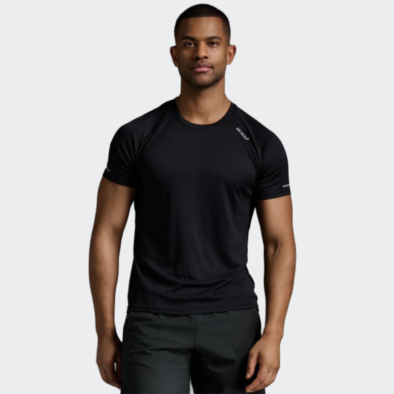 Remera 2XU Aero Tee Azure/black Reflective