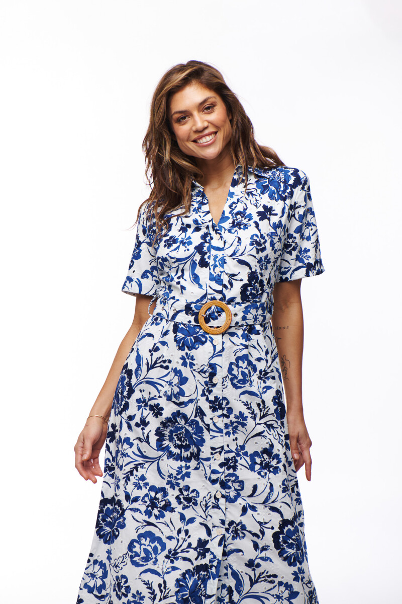 VESTIDO TAINARA ESTAMPADO AZUL