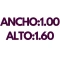 Cortina Romana en Algodón Español Oxf. Blanco Ancho: 1.00 - Alto: 1.60
